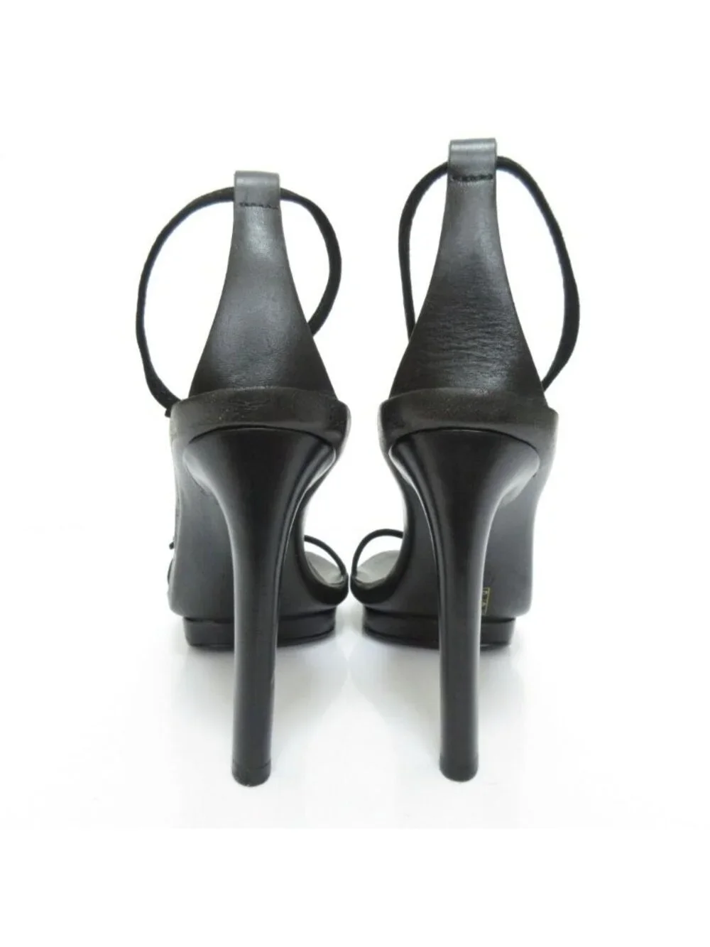 Gucci Ankle Strap High Sandals 34c Black